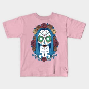 skull woman design Kids T-Shirt